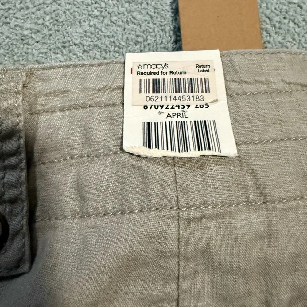 Tommy Hilfiger Tan Cargo Pants Vintage Linen / Cotton